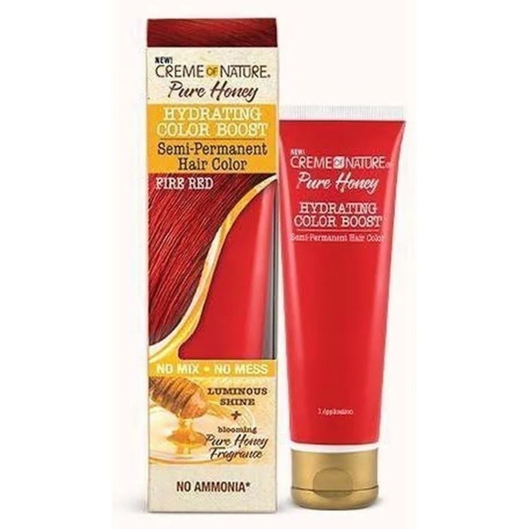 Crème of Nature Pure Honey Fire Red Hair Color Set of 2 New Semi Permanent Boost - Picture 2 of 9